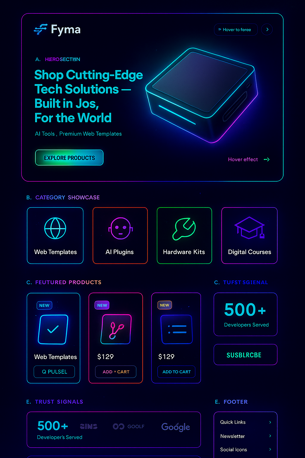 E-commerce website developed by Fyma Solutions for Jos retail business